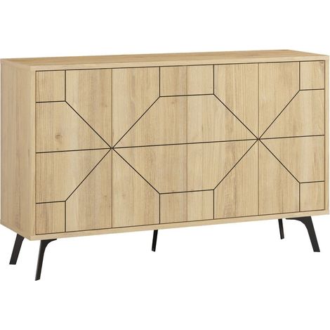 Console en bois "Dune" 123 x 35 x 62,4 cm - Chêne (1/5)