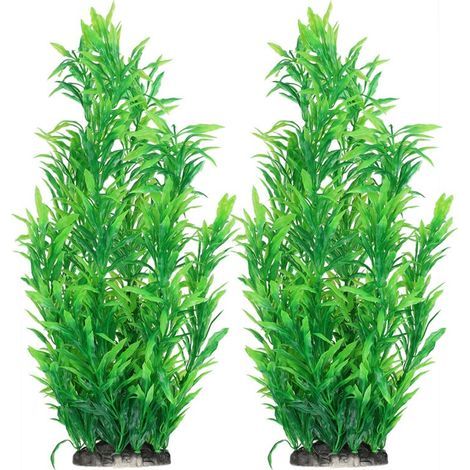 Plantes aquatiques artificielles décoratives pour aquarium, boule d'herbe verte (1/5)