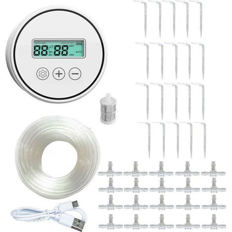 Sistema de riego automático para interiores para el hogar Conjunto de dispositivo de riego automático inteligente y perezoso Conjunto de sistema de riego Asp para plantas de bonsái (1/5)