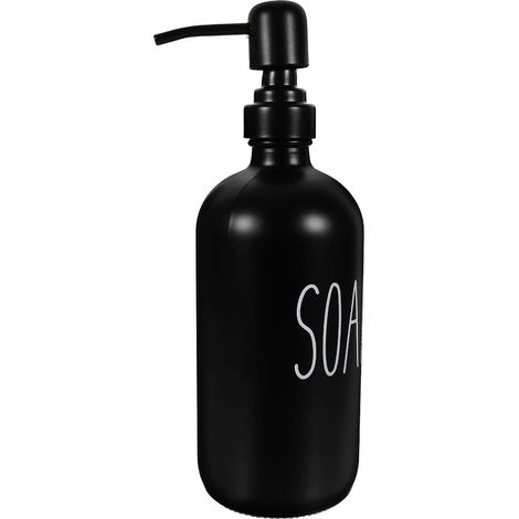 Flacon 500 ml pour shampoing en verre rechargeable pour salle bain cuisine