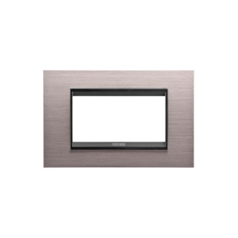 PLACCA LUX 4P METAL. ALLUM. SPAZZ. LAVY GEWISS GW16204WS (1/2)