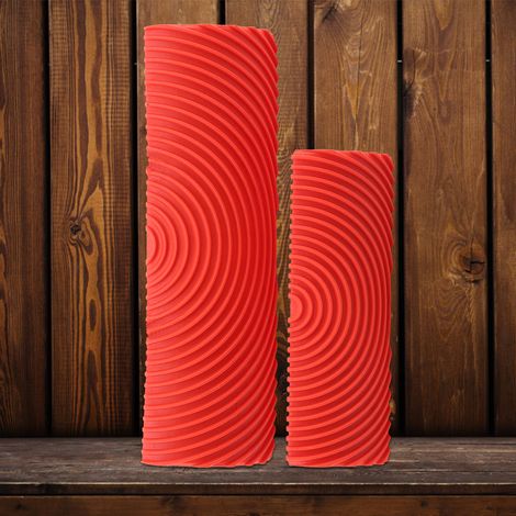 Lot de 2 pinceaux en caoutchouc effet bois pour peinture murale DIY (1/5)