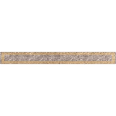 vidaXL Rug Runner MARSA Grey 50 x 450 cm Polyester and PVC