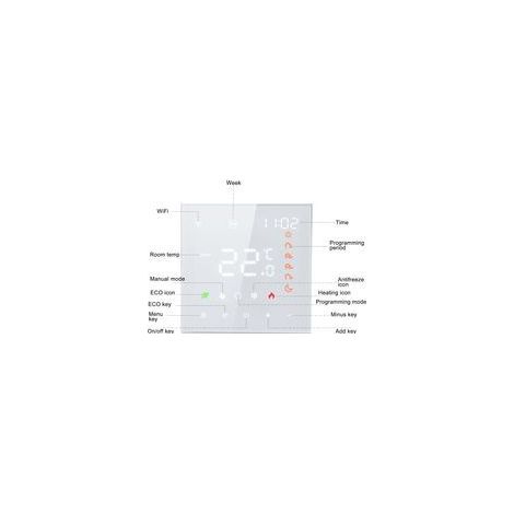 Thermostat WiFi Intelligent pour Chauffage au Sol – Écran LCD Tactile, Programmable, Commande Vocale, 16 A (1/5)