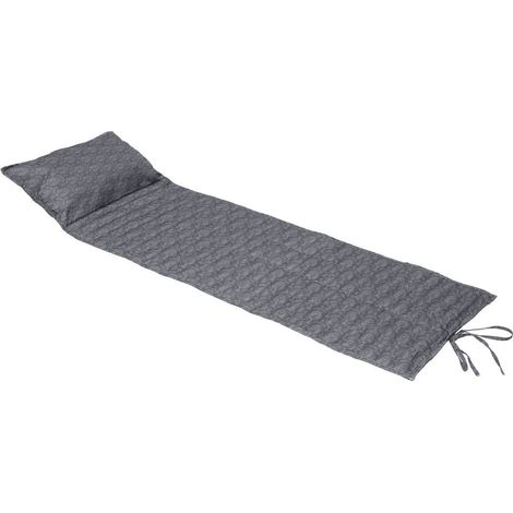 Hesperide – Coussin bain de soleil 180 x 60 cm en polyester résistant – Résistant à l'humidité et aux UV – Ficelles cousues pour maintien sécurisé (1/4)