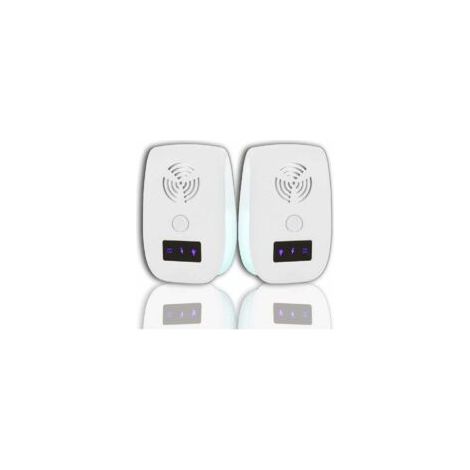 Répulsif antiparasitaire enfichable, répulsif antiparasitaire à ultrasons, répulsif électronique - Répulsif anti-insectes pour moustiques, souris, araignées, cafards (lot de 2)- Crezuo (1/4)