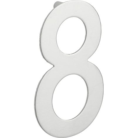 Numero civico 8 in acciaio inox, altezza 100 mm, da avvitare – THIRARD (1/2)