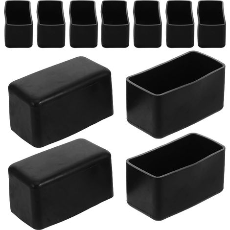 40 Pièces Embouts de Pieds de Chaise Embouts de Protection pour Pieds de Tabouret Plastique Noir 25x50mm Antidérapants Protection du Sol et Chaises (1/5)
