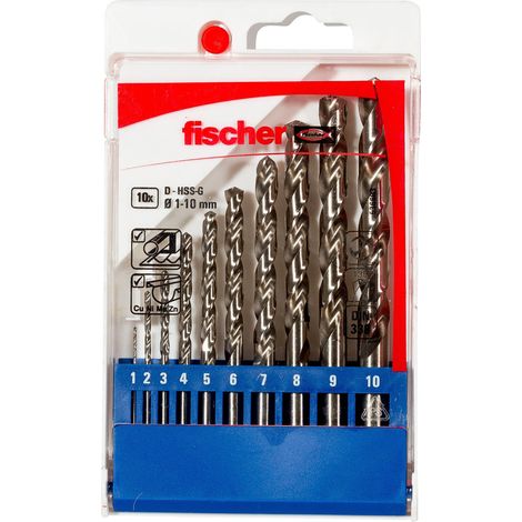Fischer Jeu de forets à métaux HSS-G 1 - 10 mm 10 pces - 536603 (1/5)