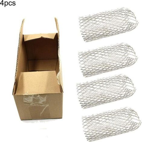 4 Pièces pour Gouttière D’Environ Filtres De Gouttière Grille Grillage Stop Feuille Crépine Pare Feuille Cache Gouttière Acier Inox (1/5)