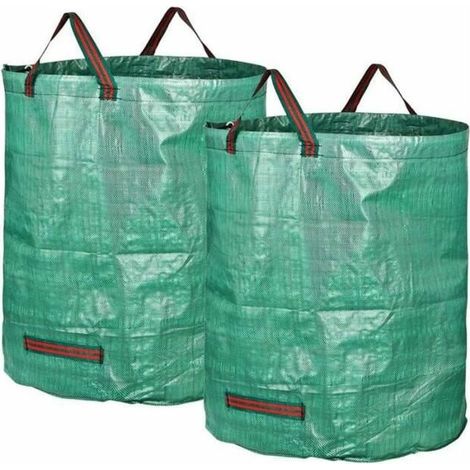 royaluxe - Sac Déchets De Jardin 67X77Cm Vert 2 Pièces Extérieur (1/4)