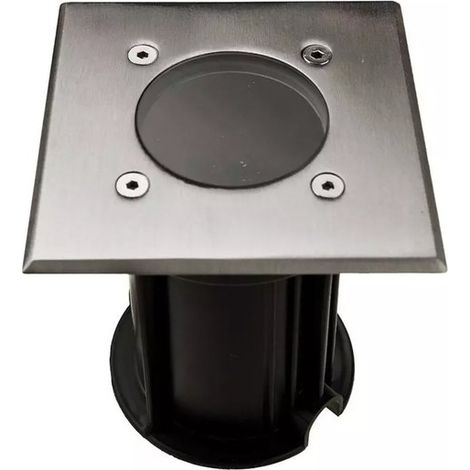 Faretto Quadrato Per Lampada GU10 Calpestabile Segnapasso Incasso da Pavimento IP65 Carrabile Acciaio SKU-7516