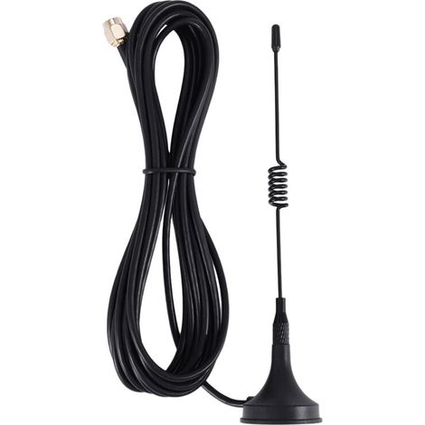 Antena GSM de 433 MHz y 5 dBi con conector SMa macho y base magnética para radioaficionados. (1/4)