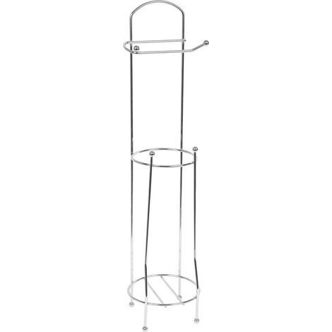 Derouleur y reserva de papel higiénico de metal - cromo - Tendance