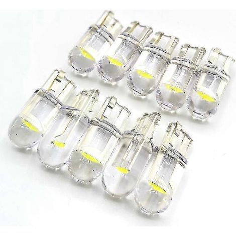 10 ampoules LED T10 W5w Wy5w 168 501 2825 Cob pour voiture (vertes), éclairage de stationnement, de portière et de tableau de bord. (1/5)
