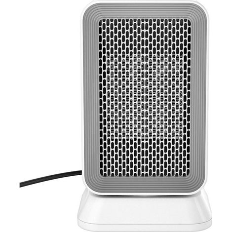 Mini calefactor de ventilador, calefactor cerámico de 1000 W, elemento calefactor cerámico PTC, blanco, 12,11 x 1,32 x 0,3 cm (1/4)