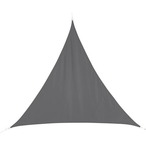 Voile d'ombrage Triangulaire Curacao Gris Dimensions : L. 400 x P. 400 x H. 400 cm