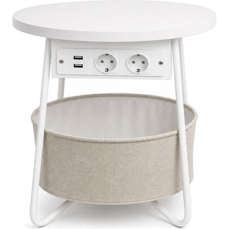 Beistelltisch Dario Runder Couchtisch Ø 45 cm Weiß (1/4)