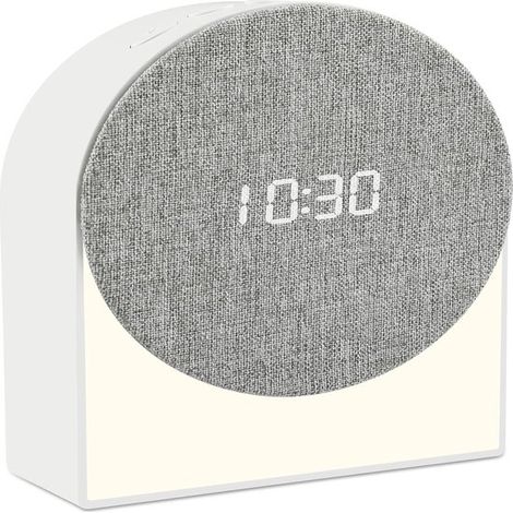 Ynkkvre - Réveil numérique, enceinte Bluetooth 1200 mAh avec veilleuse, 3 modes d'éclairage, minuteur 30/60/90 minutes, 6 sons pour s'endormir et port de chargement Type-C (1/5)