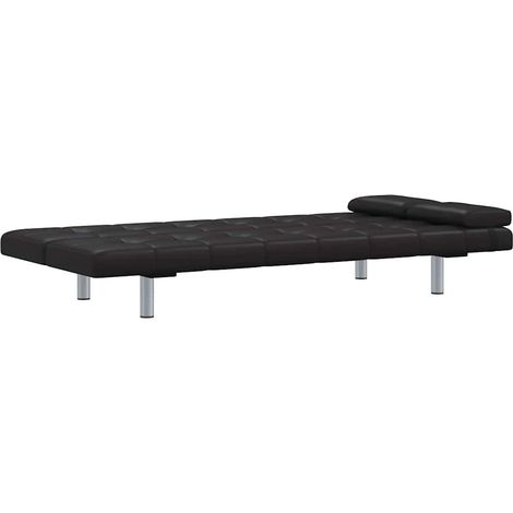 Canapé-lit Convertible, Clic-Clac, Meuble de Salon, réglable avec deux oreillers Similicuir Noir OIB4346E (1/5)