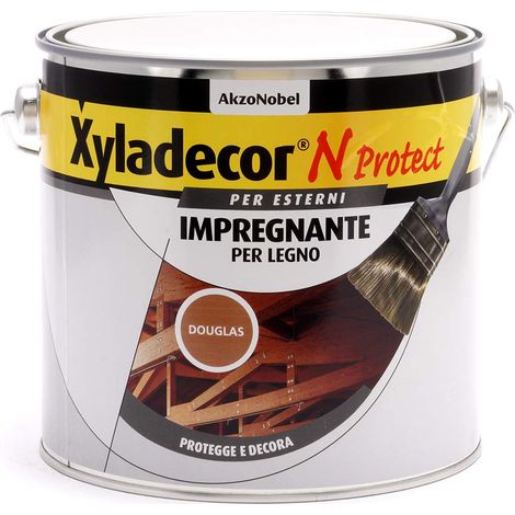 Xyladecor N PROTECT Fondo Impregnante per Legno Esterno a base solvente, Protettivo e Decorativo, Pronto Uso, colore DOUGLAS 2,5L, 2.5 L (1/3)