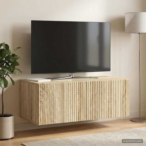 vidaXL Wall-Mounted TV Cabinet 78.5 x 41 x 30 cm Sonoma Oak (1/5)