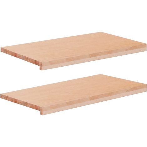 Fensterbänke 2 stk. Natur 80 x 40 x 2 cm Massivholz Buche vidaXL (1/5)