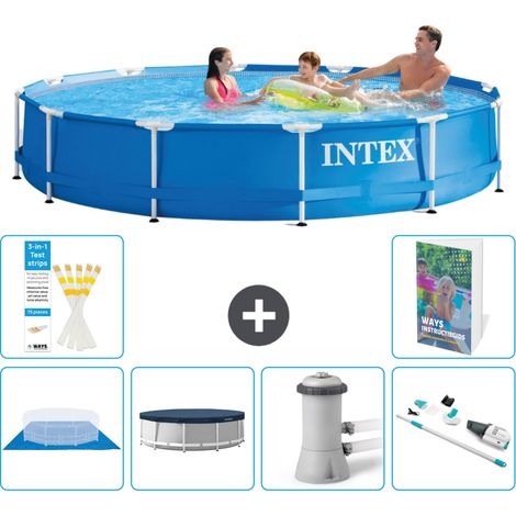 Frame Pool Rund - 366x76 cm - 7-teilig S94