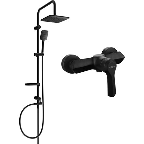 Mexen Sven set doccia esterno con soffione e miscelatore doccia Sabre, nero - 72140262-70 (1/3)