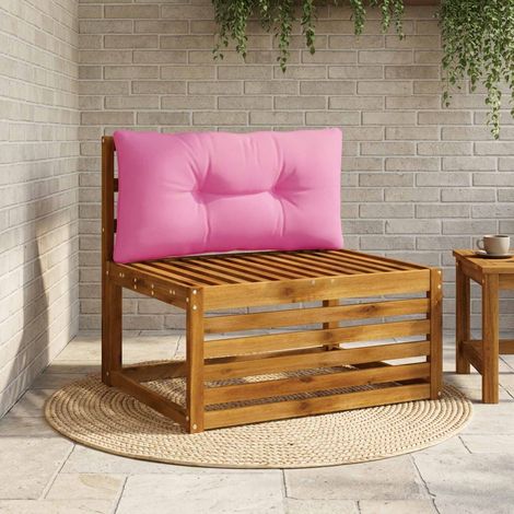 vidaXL Cojín de respaldo PUTTEN 100% Poliéster Rosa 80 x 40 x 10 cm (1/5)