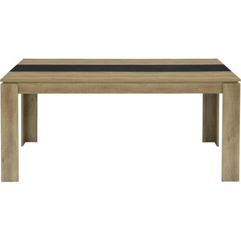 Table de salle à manger avec 160 × 80 × 75 cm - Noir (1/4)