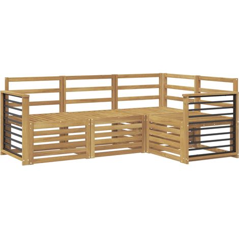 Set Divani da Giardino  Divani 4 pz Bianco 187,5 x 128,5 x 73 cm (1/5)