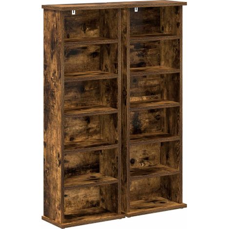 Maison Exclusive - Mobile per CD 2 pz Rovere Fumo 60 x 17 x 92 cm (1/5)