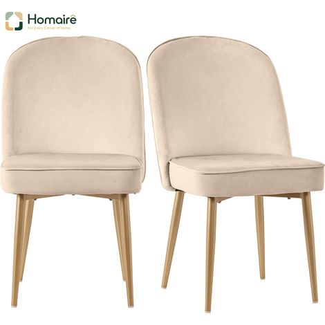 Stuhl, beige aus MDF 45.5 x 62 x 87.5 cm HOMAIRE (1/5)