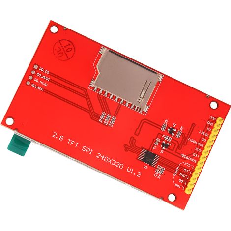 Écran LCD TFT de 2,8 pouces avec port série SPI, circuit imprimé et écran tactile (1/2)