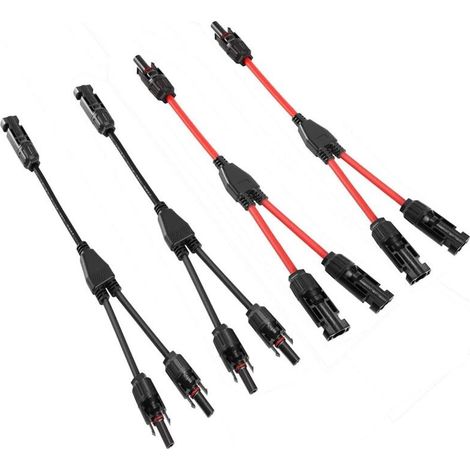Professioneller Solarmodul-Kabelverbinder, 1 auf 2 Abzweig-Y-Verbinder, Solaradapter, 1000 V DC, 30 A, 4 mm² (1/5)