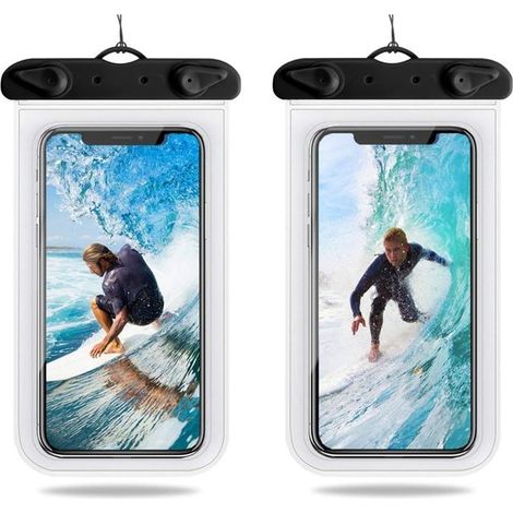Funda impermeable para teléfono móvil (2 unidades),funda impermeable para teléfono móvil de 7 pulgadas con certificación IPX8 (1/5)