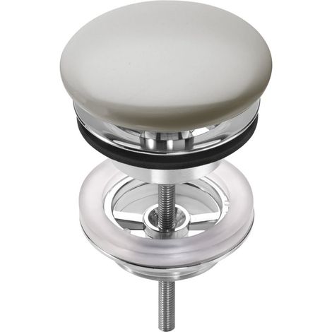 ROCA A506403965 AQUA Desagüe Lavabo o Bidé con Tapón Fijo Abierto de Porcelana Ø 72 Beige - ref: A506403965