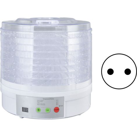 Déshydrateur alimentaire 350W 8 plateaux amovibles sans BPA, sécheur électrique pour viande séchée, fruits et légumes, blanc, prise UE 220V (1/5)