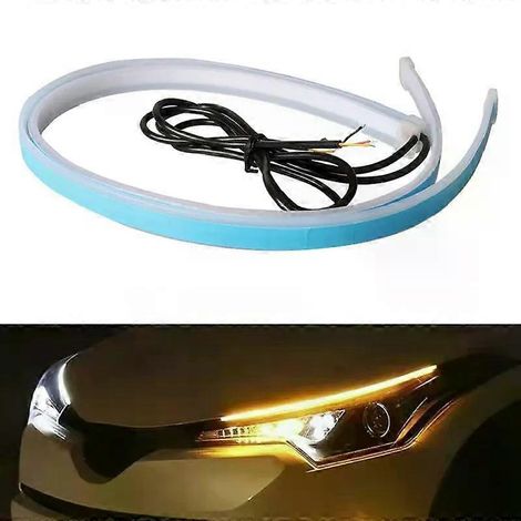 Für 1 Stück LED-Tagfahrlichtleiste für Autos, wasserdicht, 30 cm, 45 cm, 60 cm, flexibel, mit weichem Schlauch, Scheinwerfer-LED-Streifen - JXLGV (1/4)