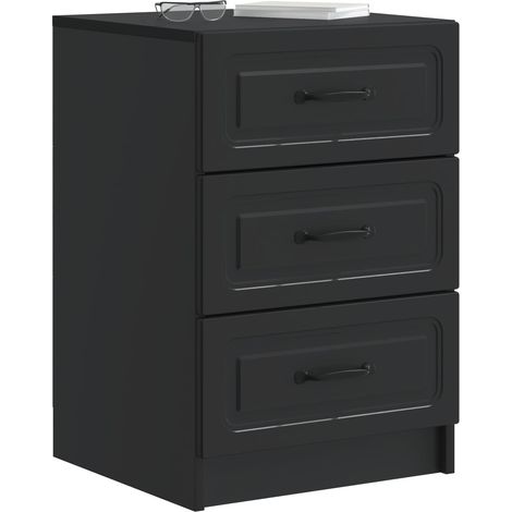 Maison Exclusive - Armadio da Notte Nero 43 x 41 x 63,5 cm Legno ingegnerizzato