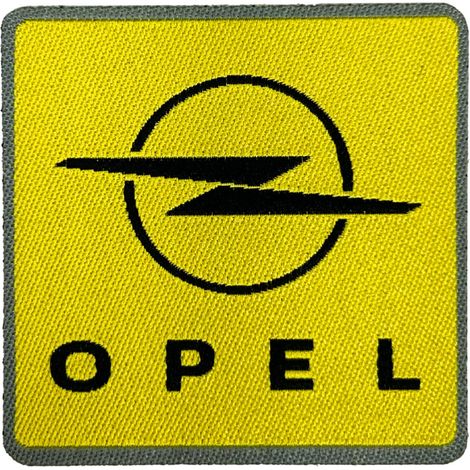 Toppa Patch Adesiva Compatibile con Opel, Prodotto con Licenza, Giallo, 52 mm (1/5)