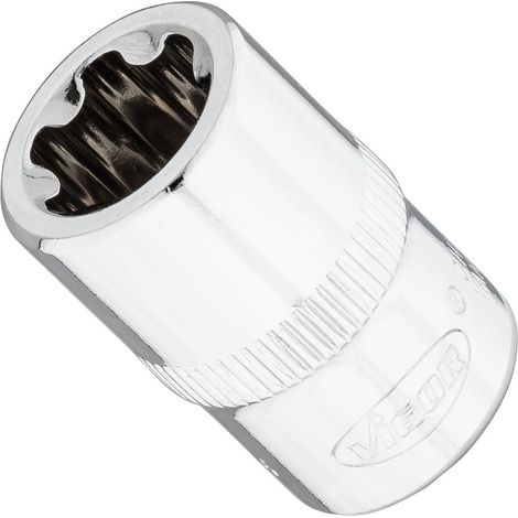 VIGOR Steckschlüsseleinsatz, 3/8 (10 mm) Vierkant hohl, Außen TORX Plus Profil, SW E14+ (1/2)