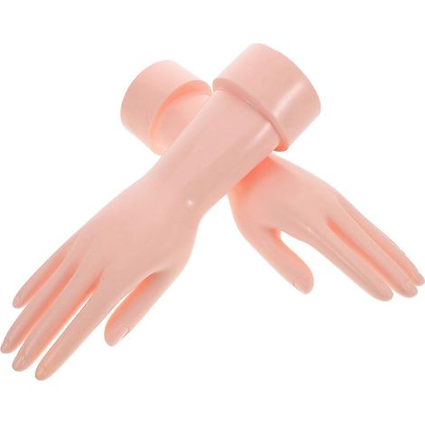 Présentoir à bijoux de bureau, beige, ensemble de 8 pièces, présentoir à bijoux sur pied (1/5)