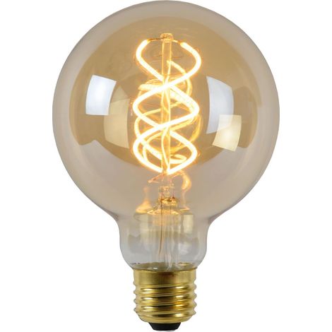 Lucide G95 - Glühfadenlampe - Ø 9,5 cm - LED Dim. - E27 - 1x4,9W 2200K - Amber (1/8)