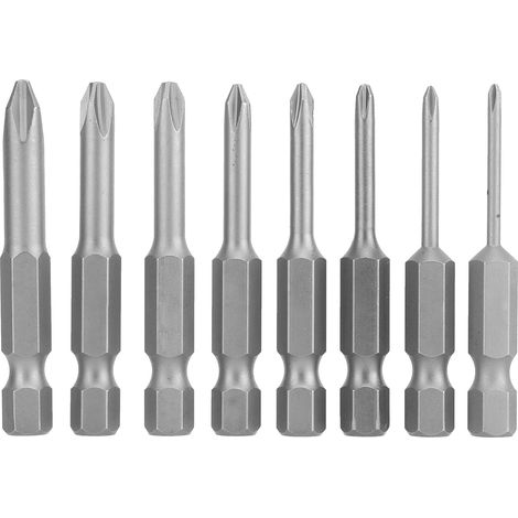 Set di 8 punte per cacciavite S1/4" – croce magnetica 50mm – per smontare mobili, prodotti per la casa/digitali