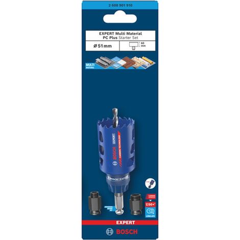 Bosch EXPERT Lochsäge Multi Material Power Change Plus Kit, 51 x 60 mm