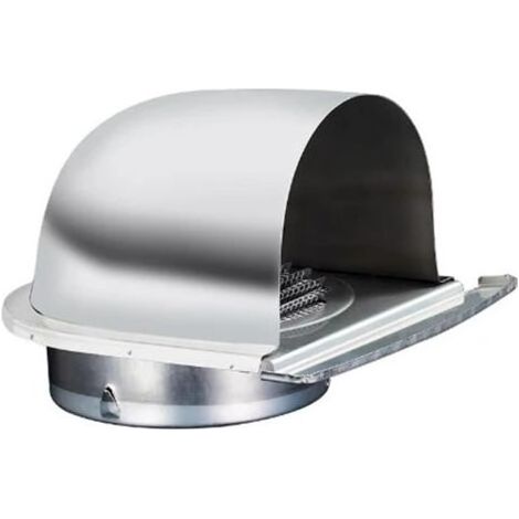 Chapeau De Cheminée - Grille D Aeration En Acier Inoxydable - Pour Mur Extérieur Conduits Et Hotte D Extraction - Diamètre 100 Mm (1/3)