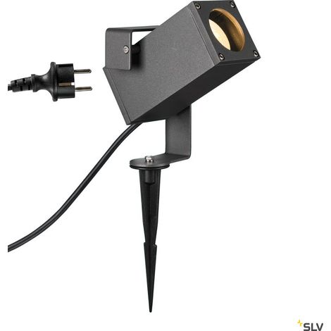 Spot sur piquet extérieur THEO BRACKET gris GU10 QPAR51 7W max - SLV - 1004652 (1/5)