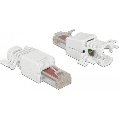 DELOCK 86416 RJ-45 BIANCO CONNETTORE A FILO (1/3)